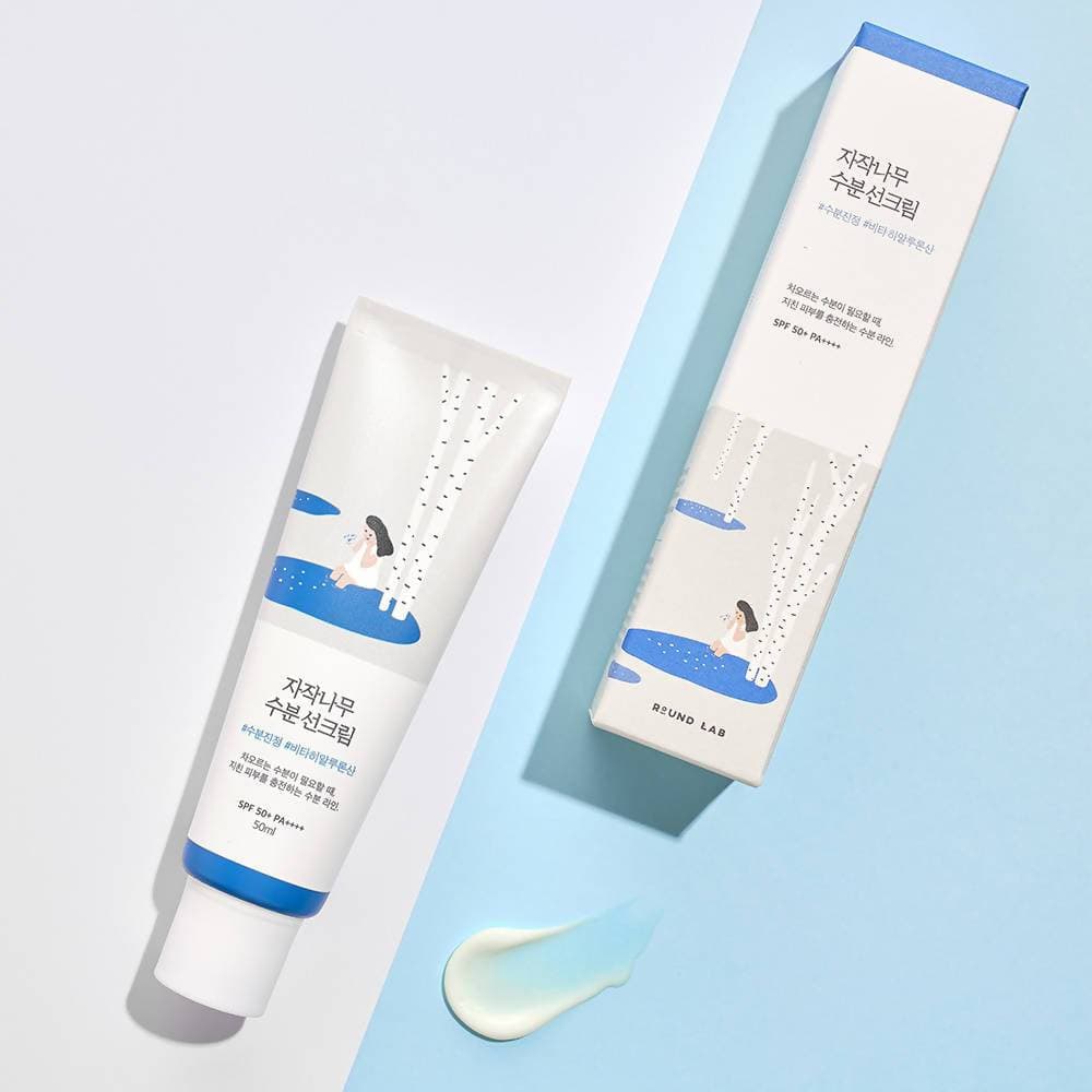 Birch juice crème solaire round lab karenation soin coréen 