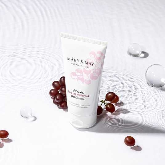 VEGAN LOW PH HYALURONIC GEL TO FOAM CLEANSER MARY & MAY - Karenation nettoyant doux à l'acide hyaluronique