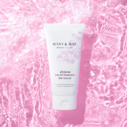VEGAN LOW PH HYALURONIC GEL TO FOAM CLEANSER MARY & MAY - Karenation nettoyant doux à l'acide hyaluronique